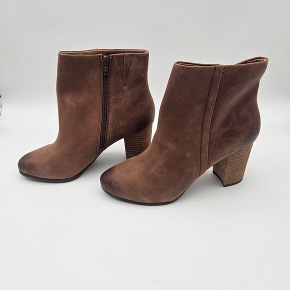Vionic Kennedy Weathered Brown Ankle Boot Bootie Womens Sz 10 Wide NEW - Picture 3 of 8